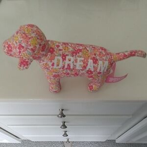 PINK Victoria's Secret Floral Plush Dog DREAM RARE